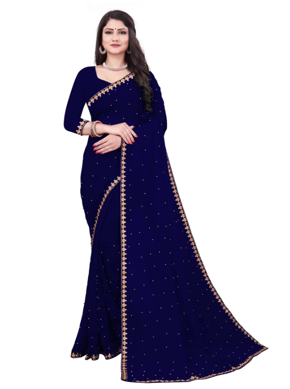 Navy Blue Women Saree