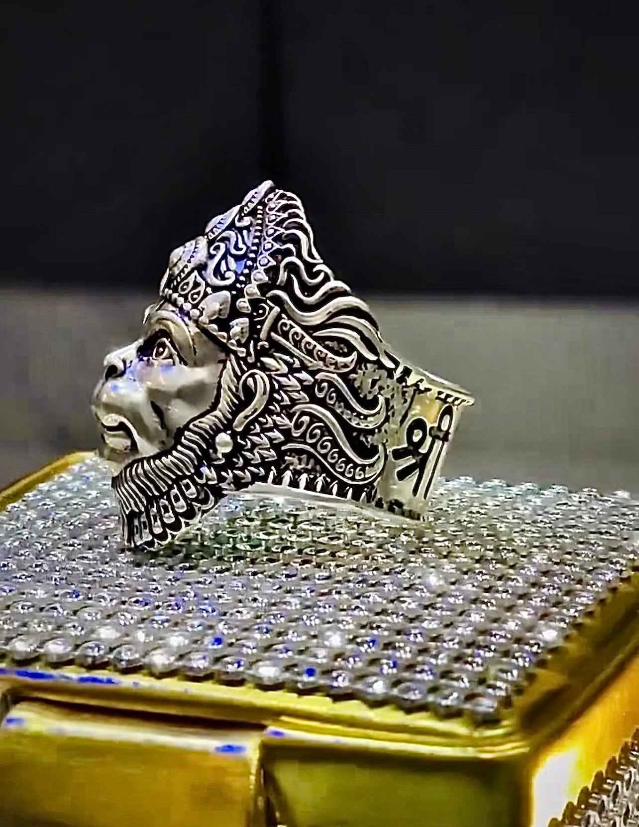 Lord Hanuman Silver Ring