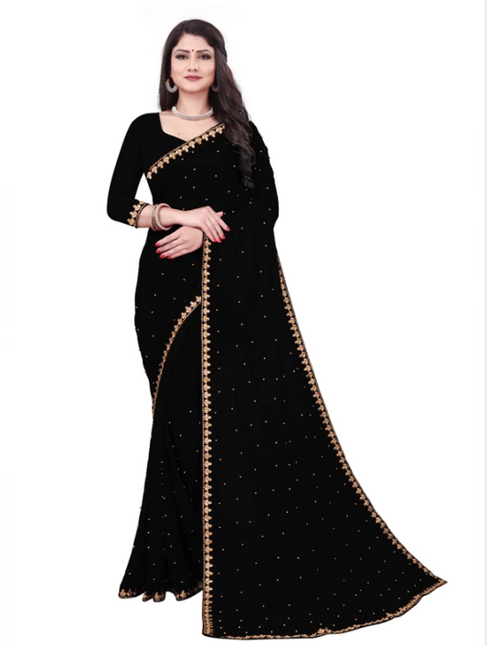 Black Women Saree