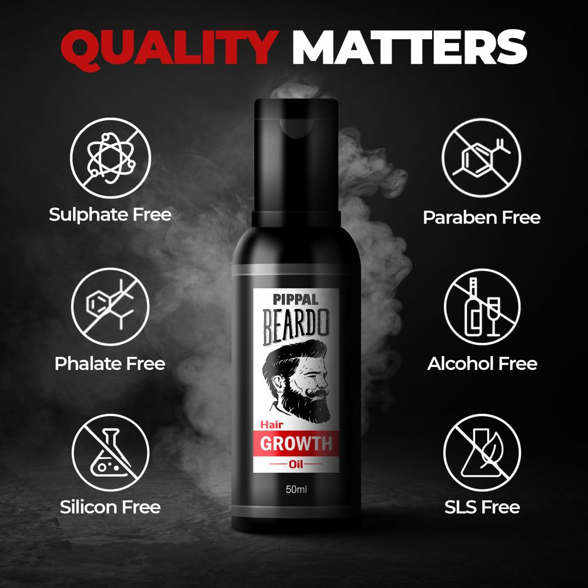 Beard & Hair Growth Oil for Stronger & Fuller Beard Hair 3X50ml