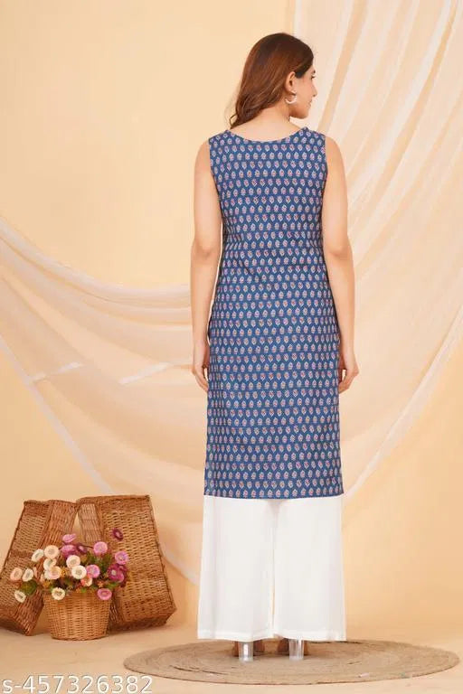 Black Kurti Without Sleeves