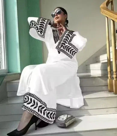 White Kurta With Bottomwear