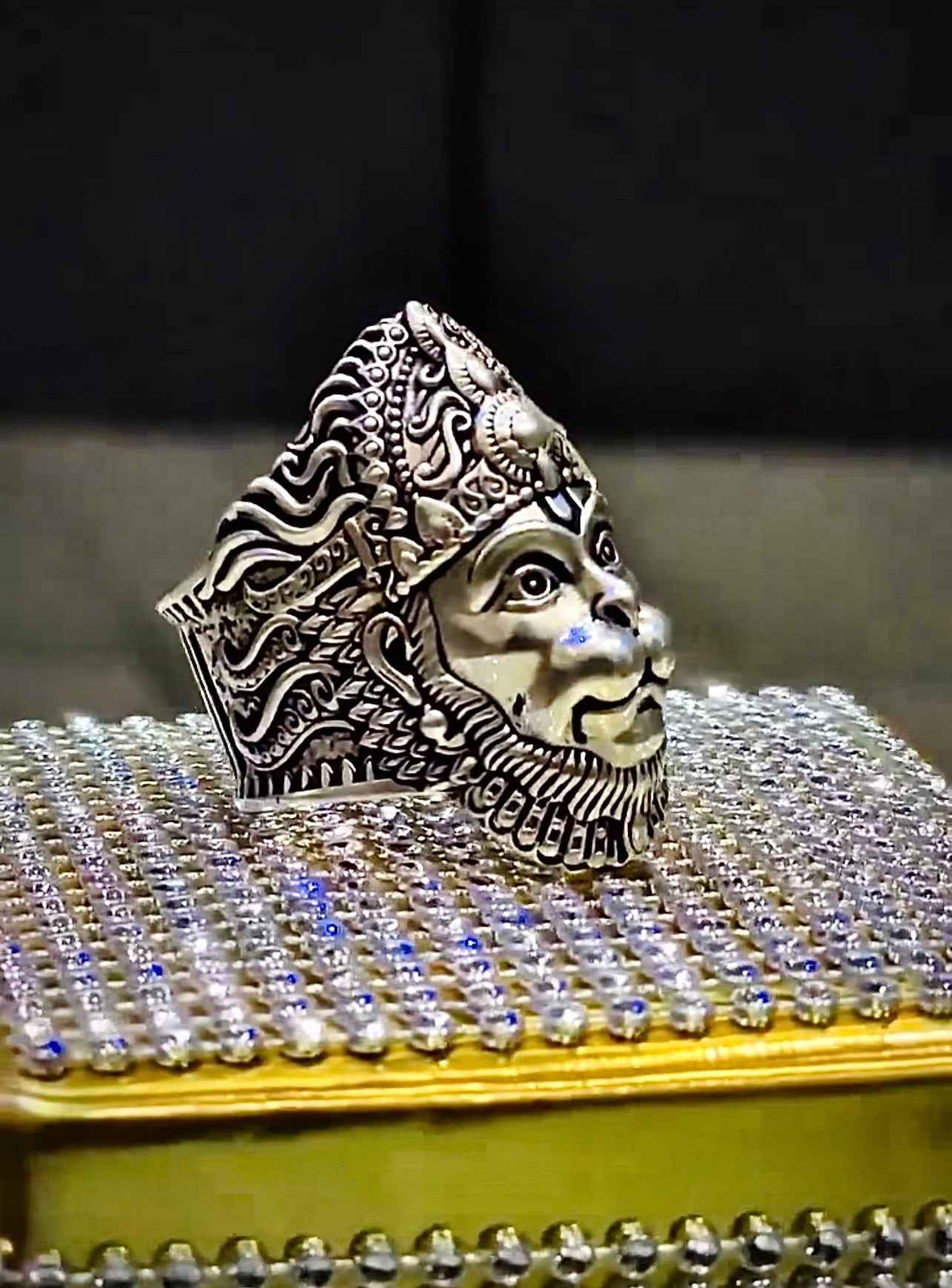 Lord Hanuman Silver Ring